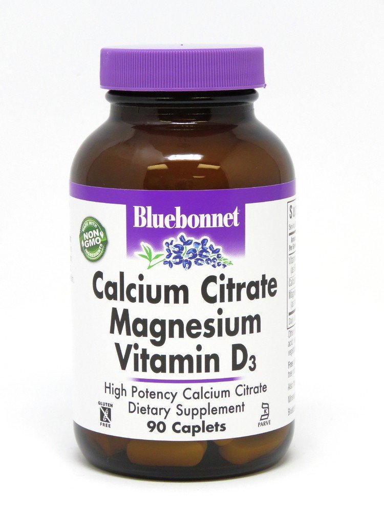 Bluebonnet Calcium Citrate Magnesium Vitamin D3 90 Caplet