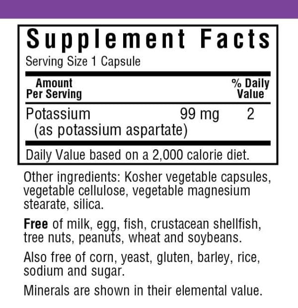 Bluebonnet Potassium 99mg 90 Capsule