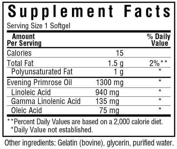 Bluebonnet Evening Primrose Oil 1300mg 60 Softgel