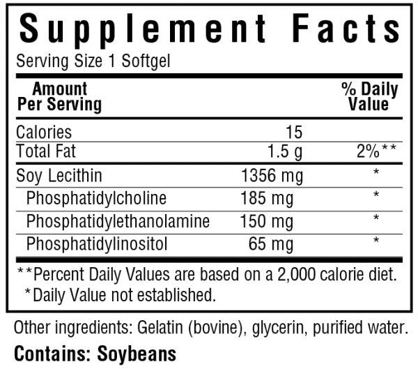 Bluebonnet Lecithin 1365mg 180 Softgel