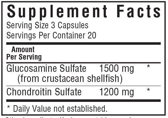 Bluebonnet Glucosamine Chondroitin Sulfate 120 Capsule