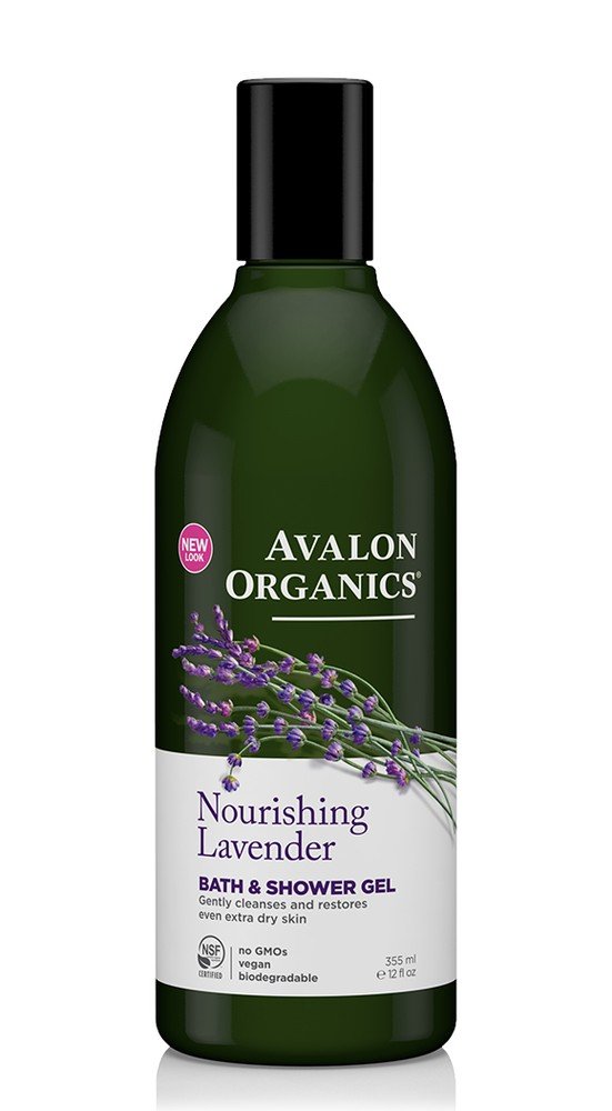 Avalon Organics Nourishing Lavender Bath & Shower Gel 12 oz Liquid