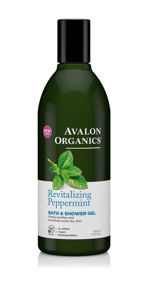 Avalon Organics Revitalizing Peppermint Bath & Shower Gel 12 oz Liquid