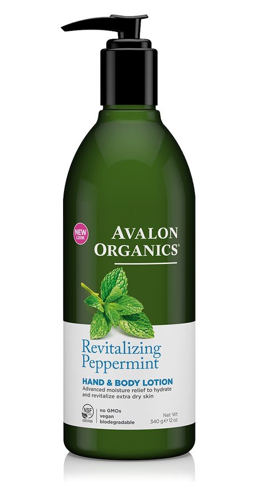 Avalon Organics Revitalizing Peppermint Hand &amp; Body Lotion 12 oz Lotion