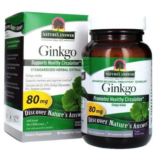 Nature's Answer Ginkgo Leaf Standardized 60 VegCap