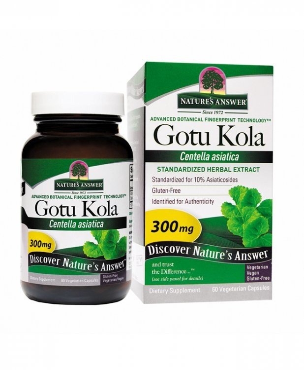 Nature&#39;s Answer Gotu Kola Herb Standardized 60 VegCap