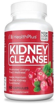 Kidney Cleanse | HealthPlus | Urinary Tract Wellness | Normal Kidney Function | Dietary Supplement | 60 Capsules | VitaminLife