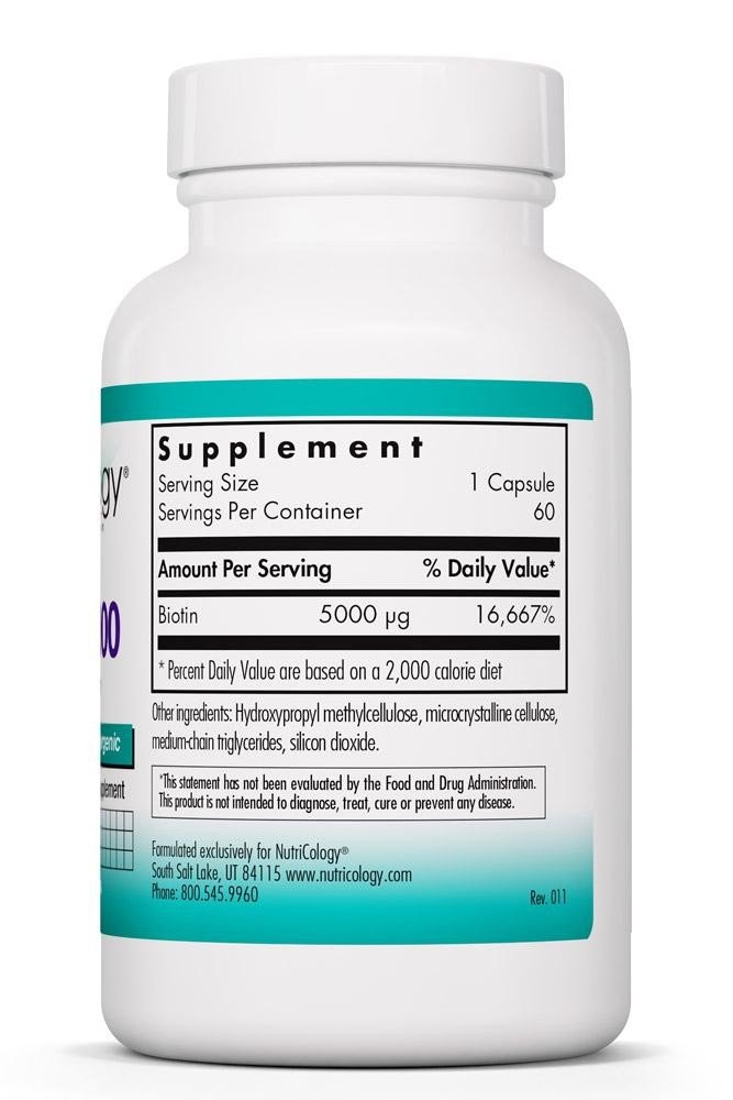 Nutricology Biotin 5000 60 Capsule