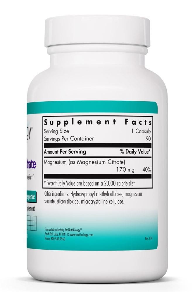 Nutricology Magnesium Citrate 90 VegCap