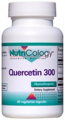 Quercetin 300 | Nutricology | 300 milligrams of Quercetin per Capsule | Bioflavonoid | Antioxidant | Hypoallergenic | Vegetarian | Dietary Supplement | 60 VegCaps | 60 Vegetable Capsules | VitaminLife