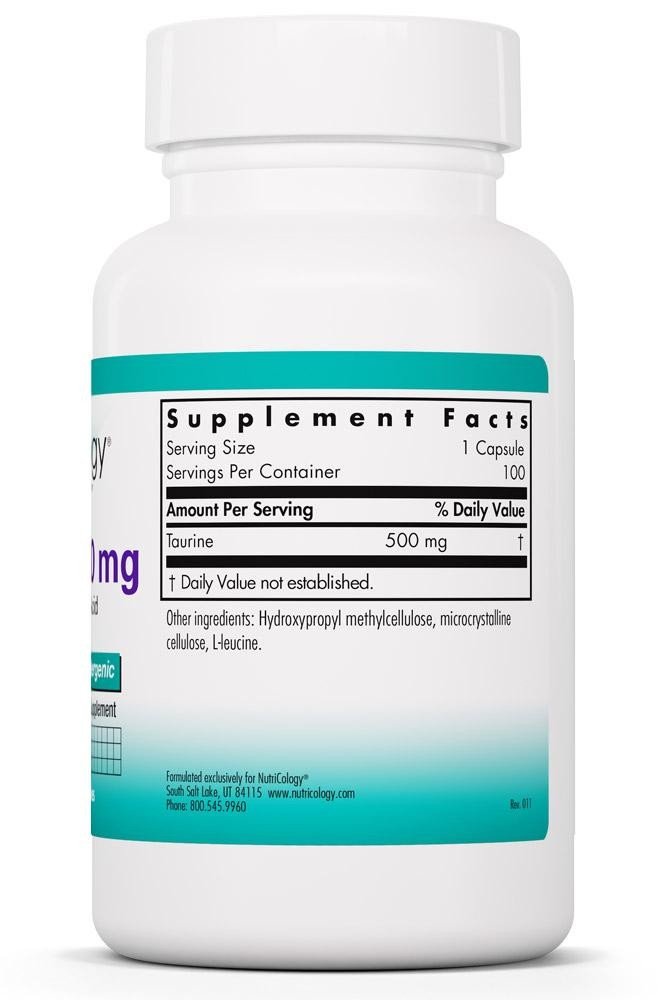 Nutricology Taurine 500 mg 100 VegCap