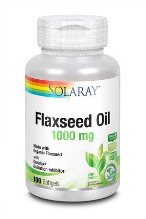Solaray Flaxseed Oil 1000mg 100 Softgel