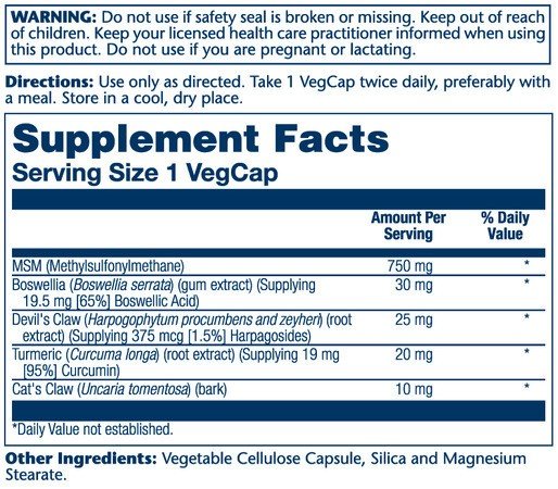 Solaray MSM 750mg 90 Capsule