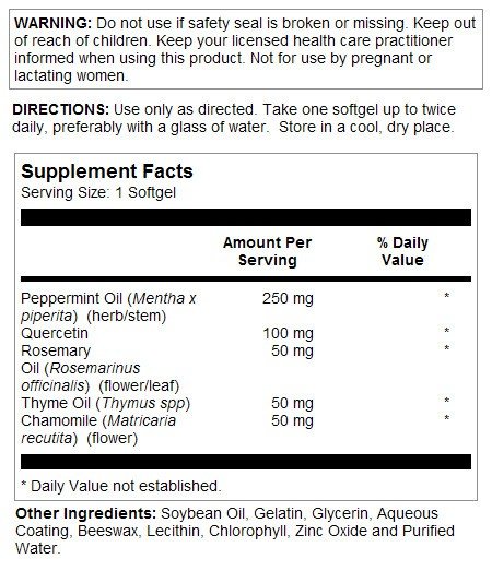 Solaray Peppermint Oil 60 Softgels