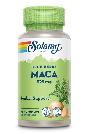 Maca Root | Solaray True Herbs | 525 milligrams Maca Root | Vegan | Dietary Supplement | 100 Capsules | VitaminLife