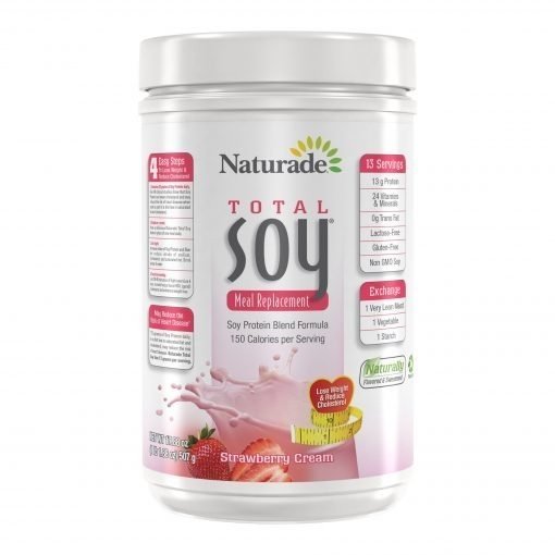 Naturade Products Total Soy Meal Replacement - Strawberry Creme 1.1 lbs Powder