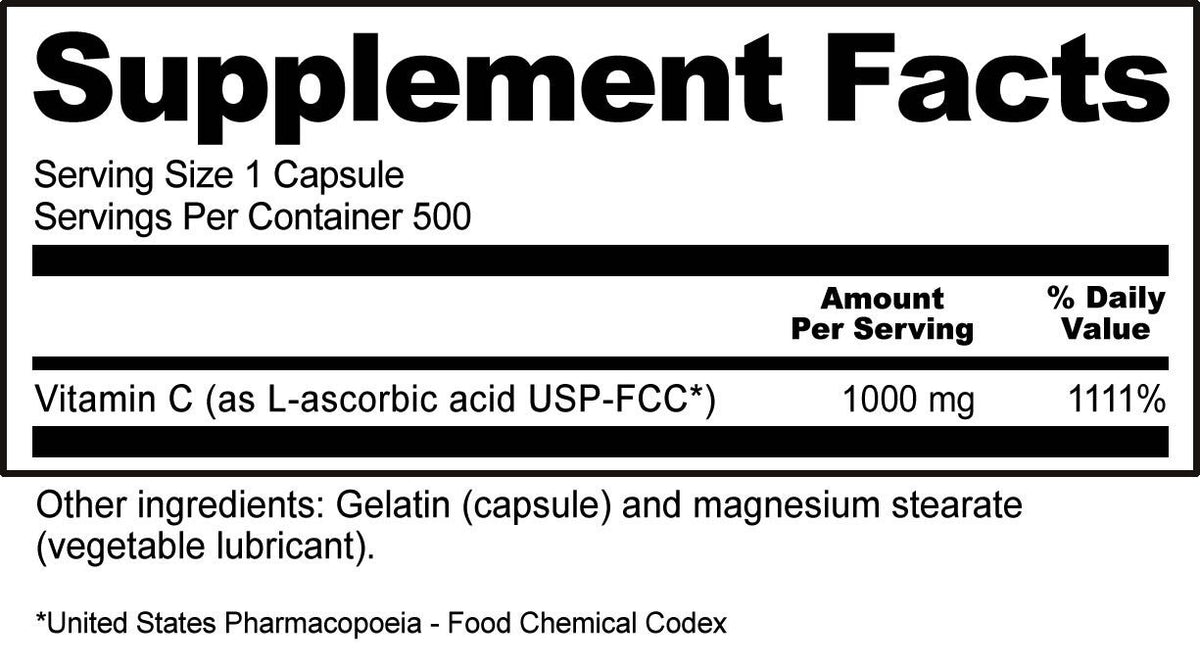 Nutribiotic Vitamin C 1000mg 500 Capsule