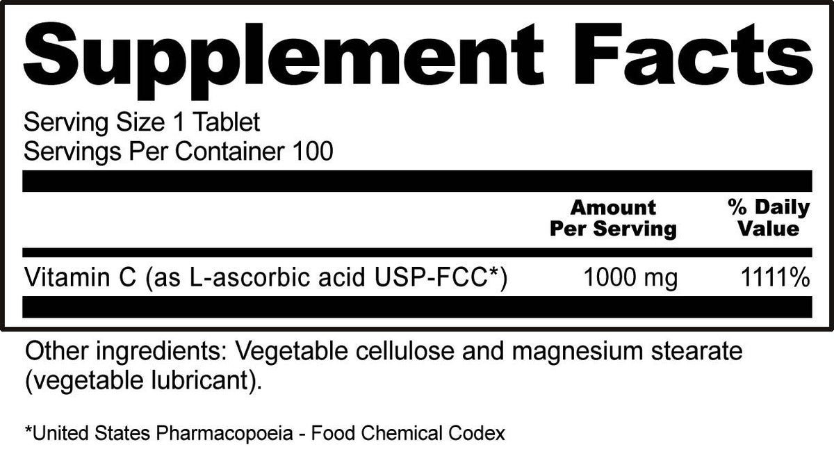 Nutribiotic Vitamin C 1000mg 100 Tablet