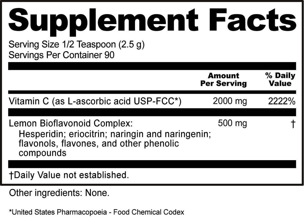 Nutribiotic Ascorbic Acid Powder with Bioflavonoids 8 oz Powder