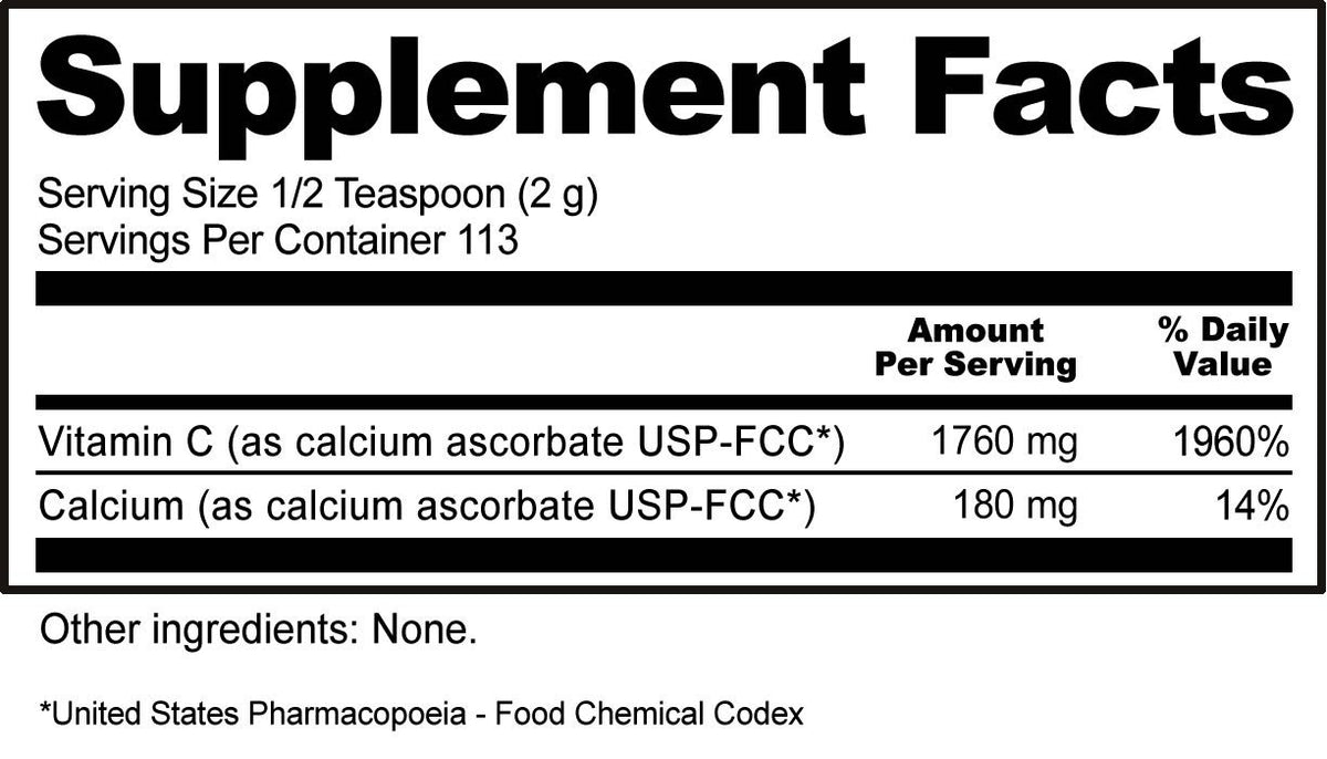 Nutribiotic Calcium Ascorbate 8 oz Powder