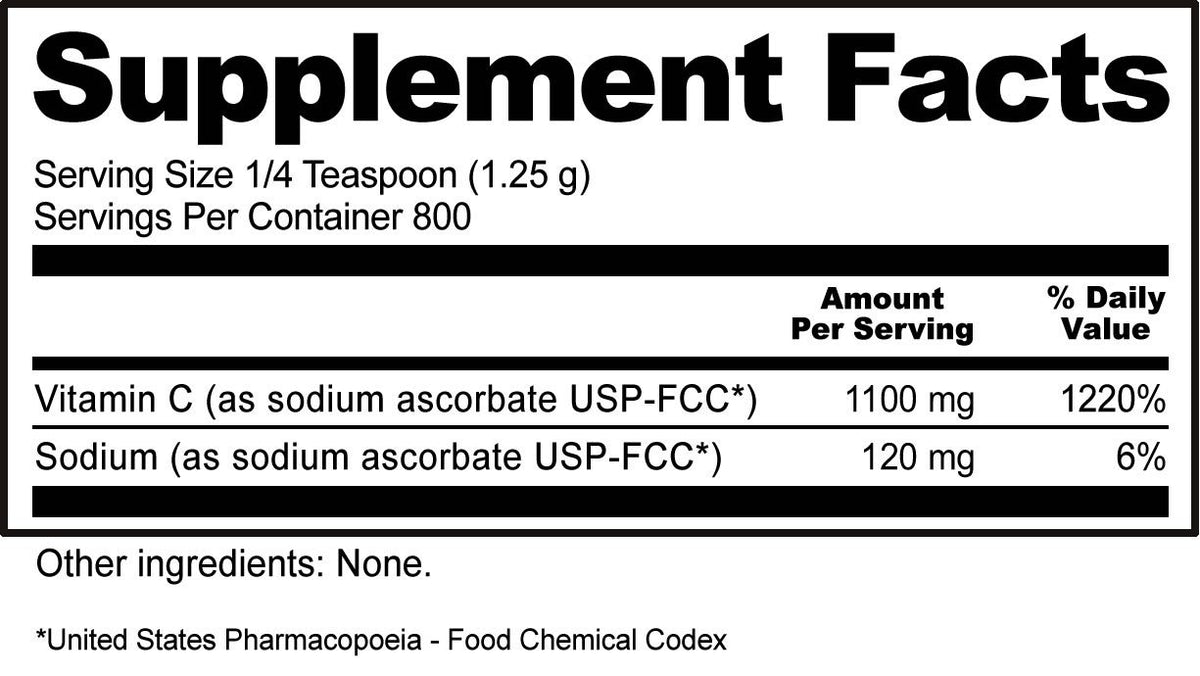 Nutribiotic Sodium Ascorbate Powder 2.2 lbs Powder