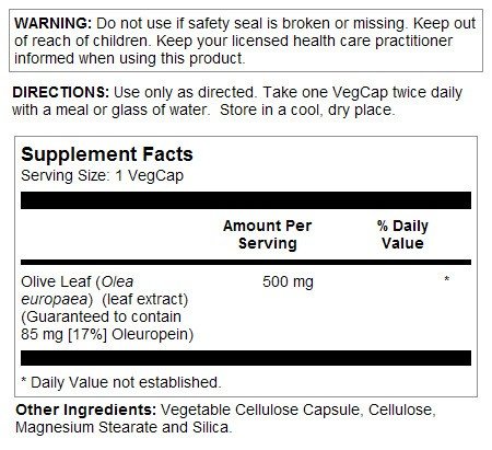 Solaray Olive Leaf Extract 30 Capsule