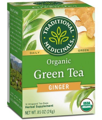 Traditional Medicinals Organic Green Tea With Ginger 16 Bag