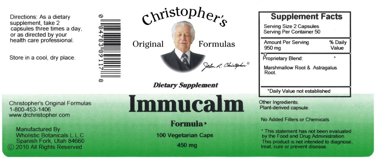 Christopher&#39;s Original Formulas Immuncalm 100 VegCap