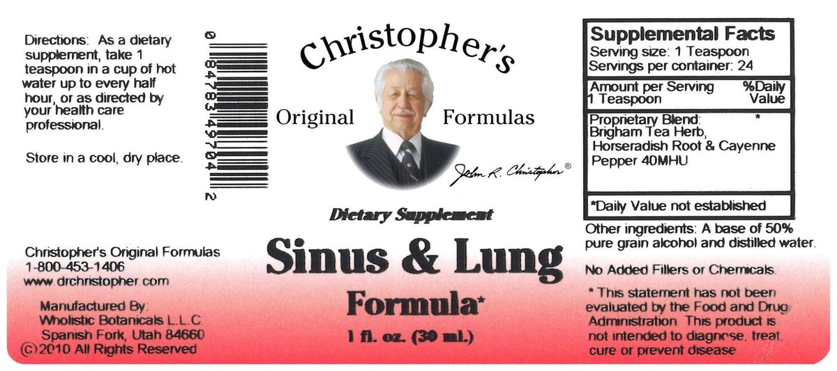 Christopher&#39;s Original Formulas Sinus &amp; Lung 1 oz Liquid