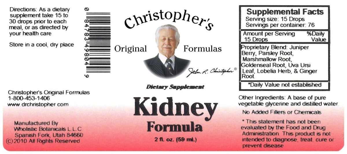 Christopher&#39;s Original Formulas Kidney Formulas 2 oz Liquid