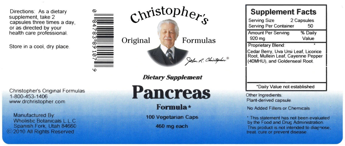 Christopher&#39;s Original Formulas Pancreas Formula 2 oz Liquid