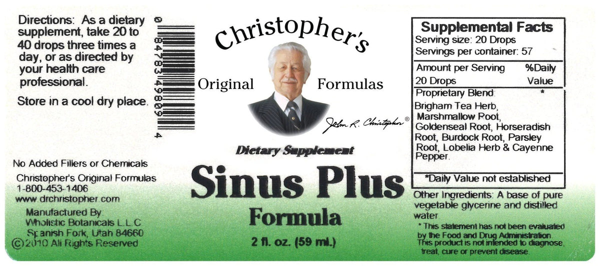 Christopher&#39;s Original Formulas Sinus Plus 2 oz Liquid