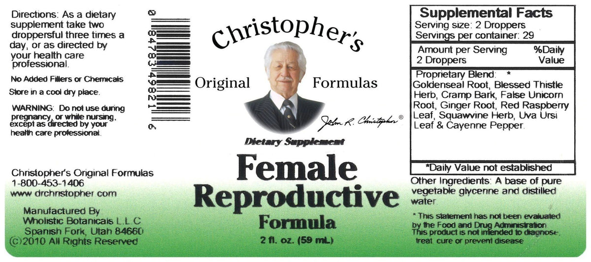 Christopher&#39;s Original Formulas Female Reproductive Formula 2 oz Liquid