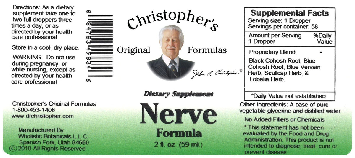 Christopher&#39;s Original Formulas Nerve Formula 2 oz Liquid