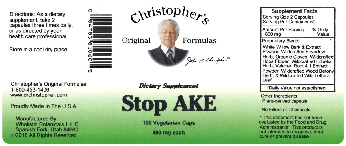 Christopher&#39;s Original Formulas Stop-AKE 100 VegCap