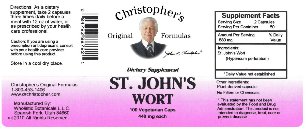 Christopher&#39;s Original Formulas St. John&#39;s Wort 100 VegCap