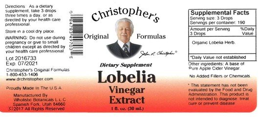 Christopher&#39;s Original Formulas Lobelia Extract-Vinegar Based 1 oz Liquid