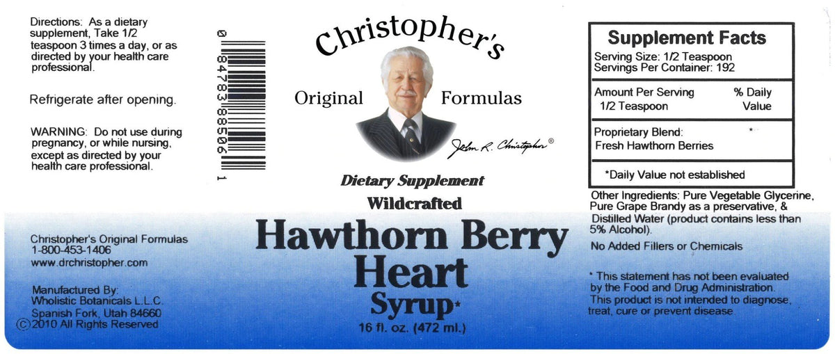 Christopher&#39;s Original Formulas Hawthorn Berry 16 oz Liquid