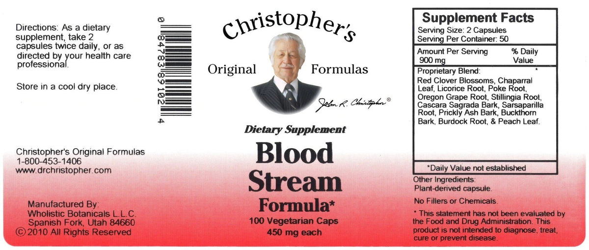 Christopher&#39;s Original Formulas Blood Stream Formula 100 VegCap