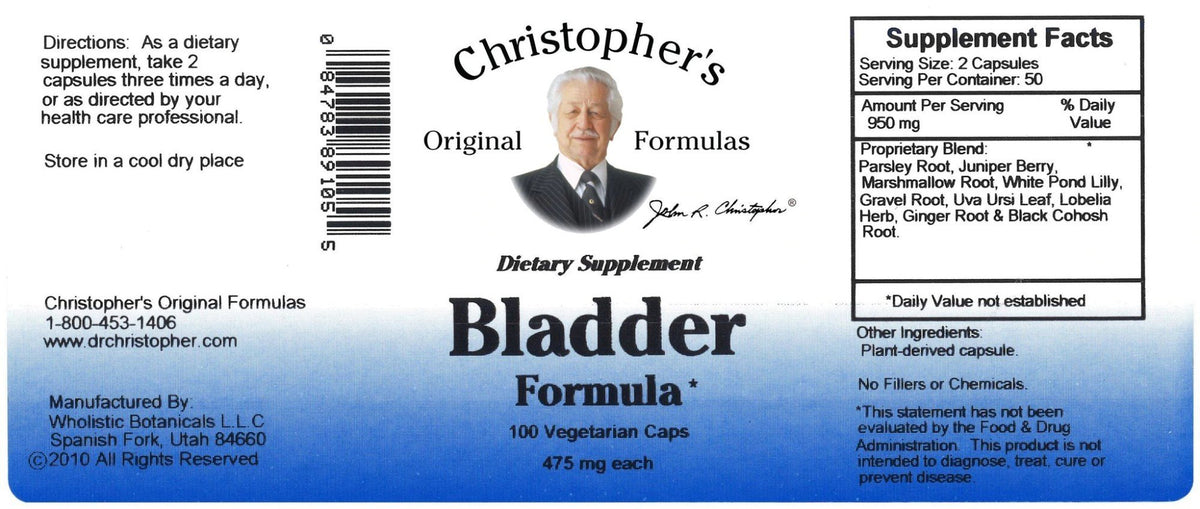 Christopher&#39;s Original Formulas Bladder Formula 100 100 VegCap