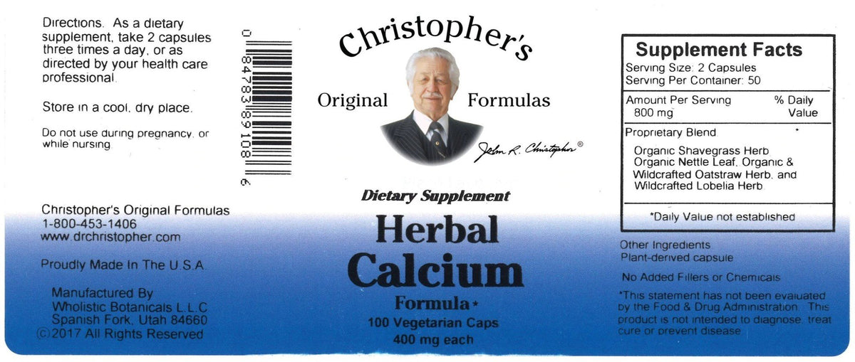 Christopher&#39;s Original Formulas Herbal Calcium 100 Capsule