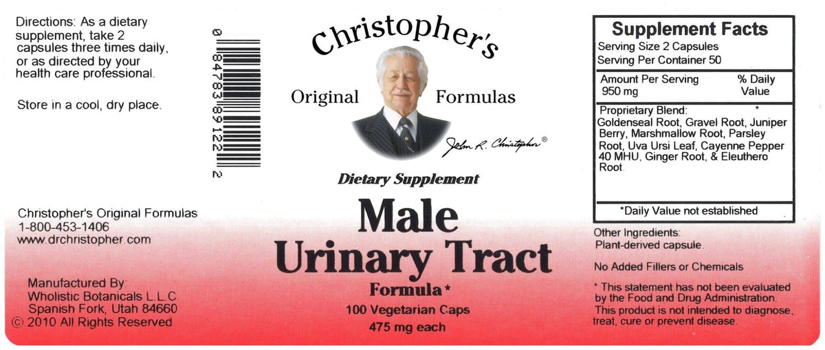 Christopher&#39;s Original Formulas Male Urinary Tract 100 VegCap