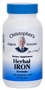 Christopher&#39;s Original Formulas Herbal Iron Formula 100 Capsule