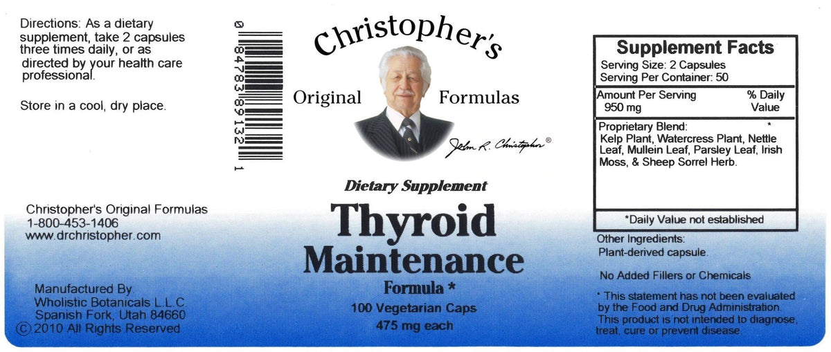 Christopher&#39;s Original Formulas Thyroid Maintenance 100 Capsule