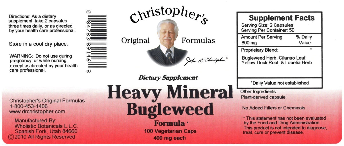 Christopher&#39;s Original Formulas Heavy Mineral Bugleweed 100 VegCap