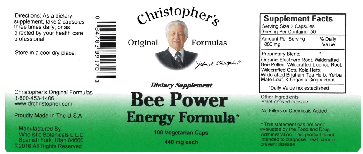 Christopher&#39;s Original Formulas Bee Power 100 VegCap
