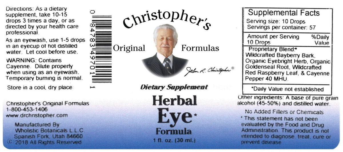 Christopher&#39;s Original Formulas Herbal Eyebright Extract 1 oz Liquid