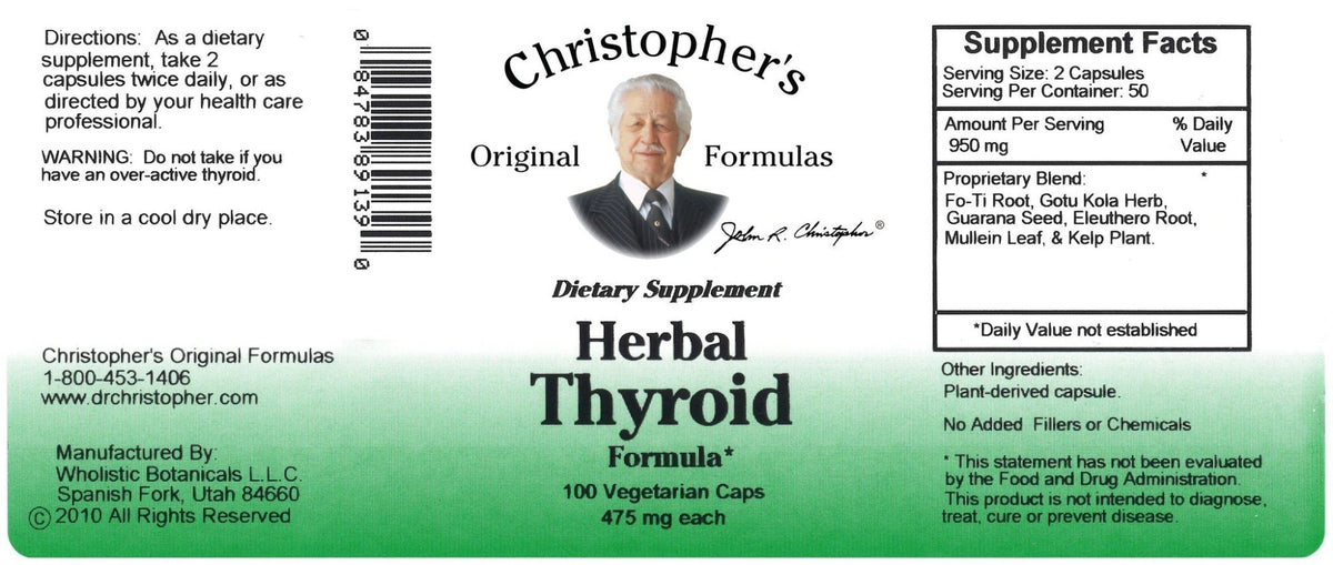 Christopher&#39;s Original Formulas Herbal Thyroid 100 VegCap