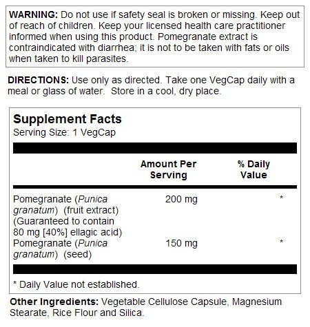 Solaray Pomegranate Extract 200mg 60 Capsule