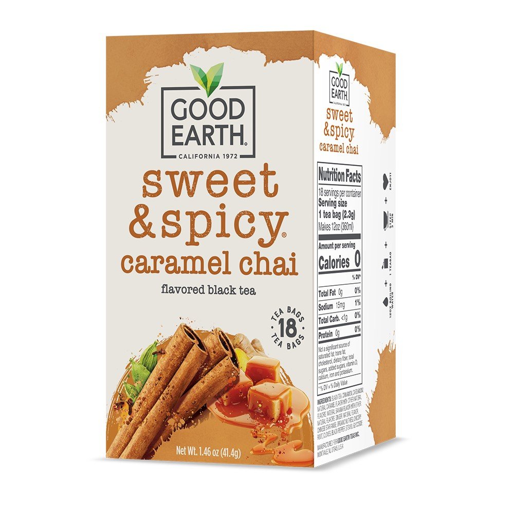 Good Earth Teas Sweet and Spicy Caramel Chai Tea 18 Bag